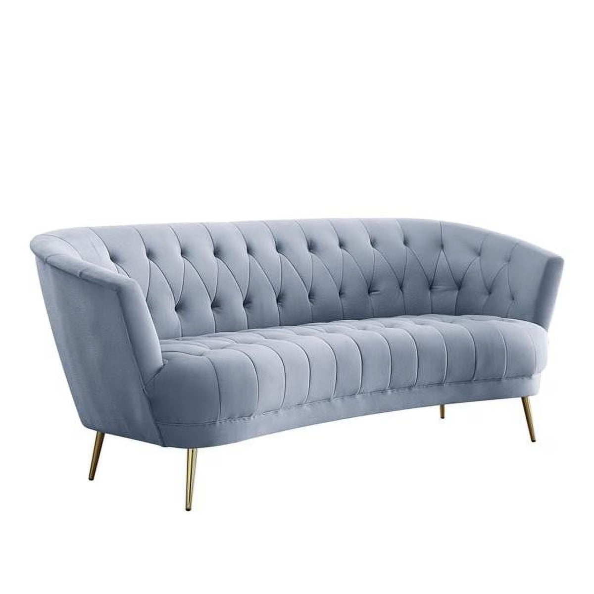 Light Gray Velvet Sofa D60320