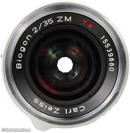 ZEISS Ikon Biogon T* ZM 2/35 Wide-Angle Camera Lens for Leica M-Mount Rangefinder Cameras O5994
