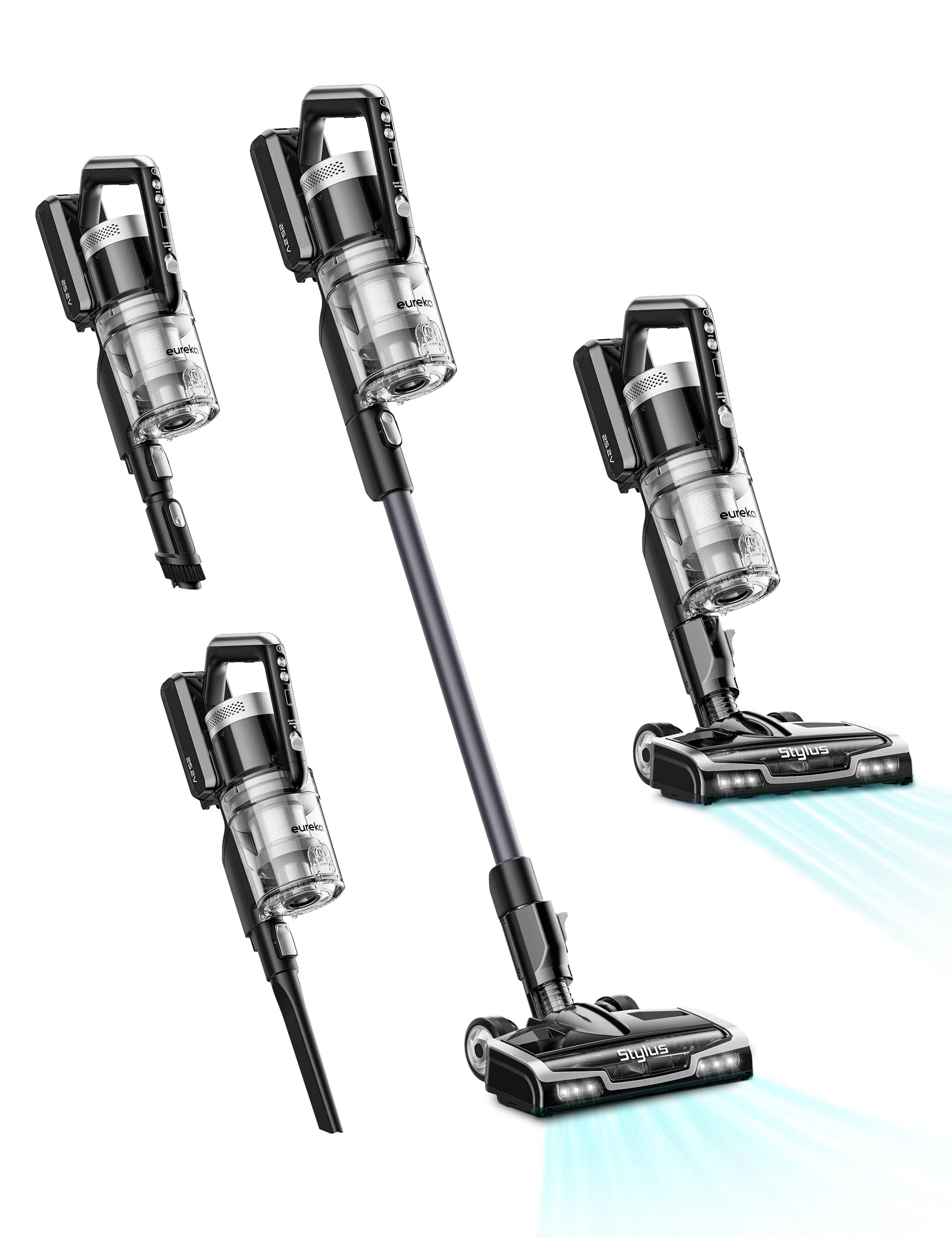 Cordless Stick Vacuum Cleaner, Lightweight, Black F356