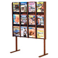 Mahogany Wooden Magazine Floor Display H572980