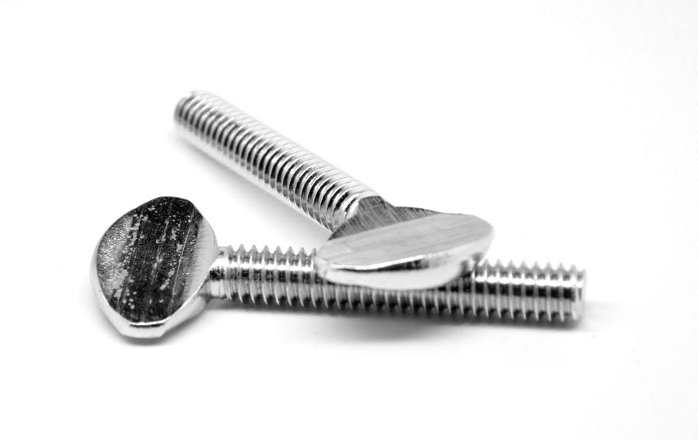 #10-32 x 1 3/4 Fine Thread Thumb Screw Low Carbon Steel Zinc Plated T24286