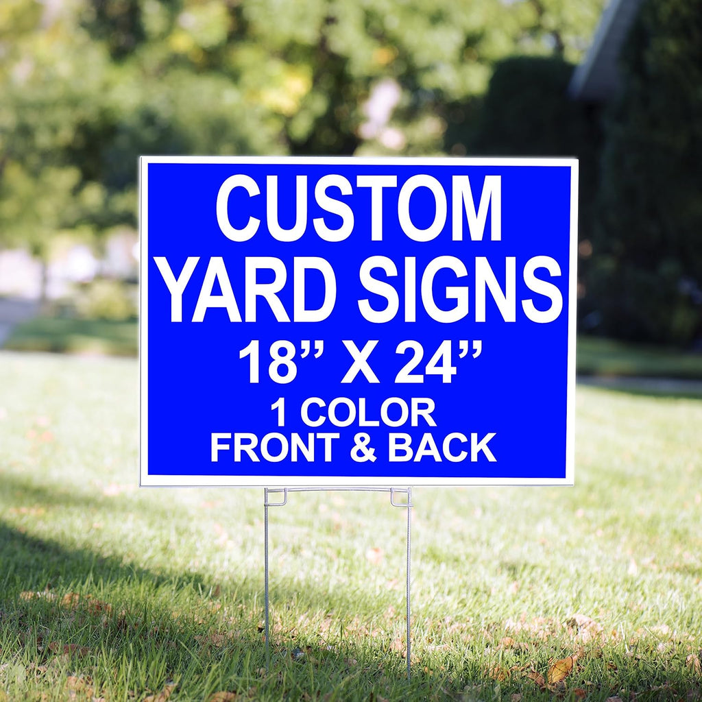 100 Bundle 18"x24" Double Sided Plastic Lawn Signs X571264