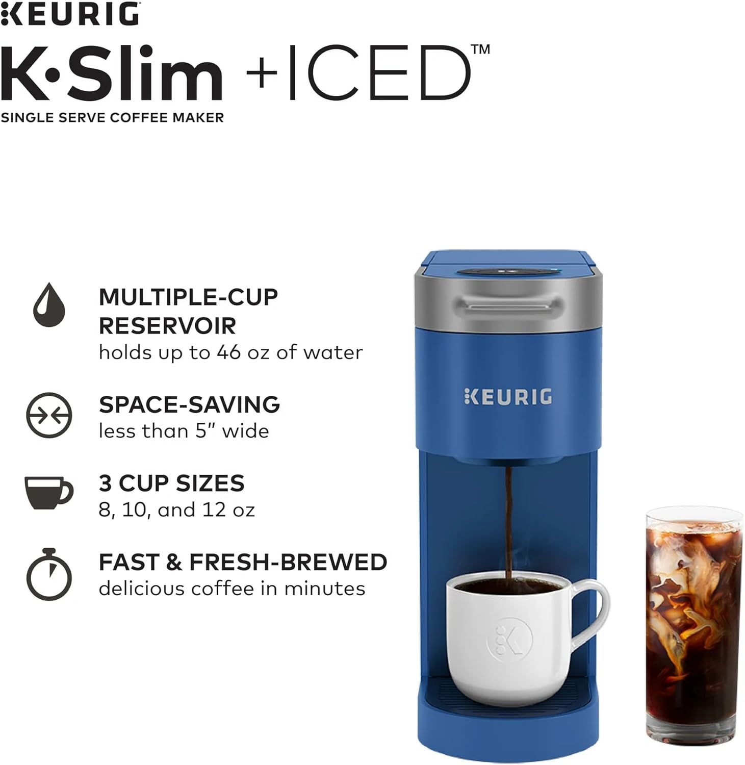 Blue Single-Serve Coffee Maker P93694