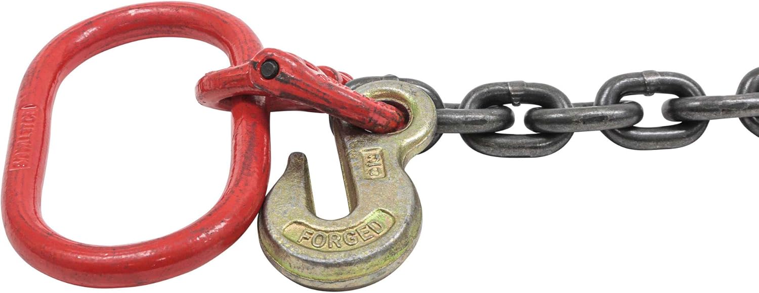 Tow Recovery Chain with 15" J-Hook & Eye Cradle Grab Hook N237247