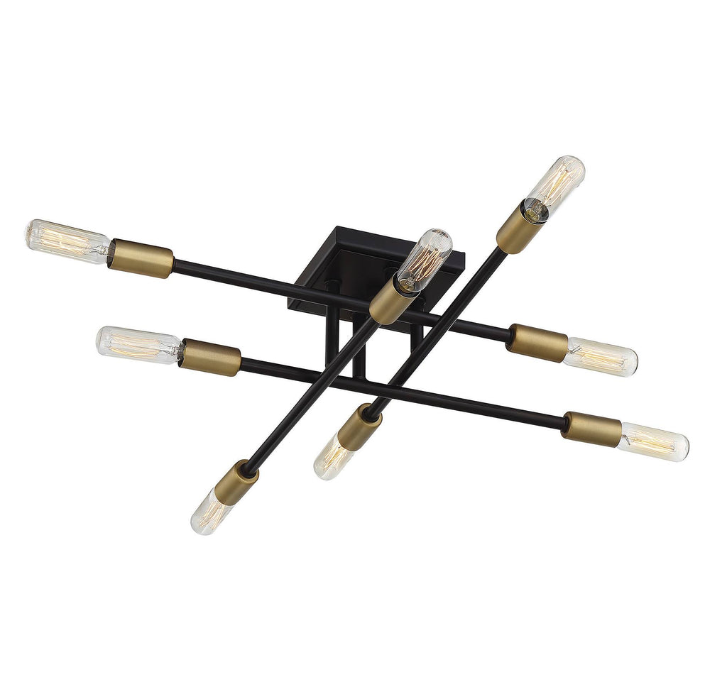 Bronze 8 Light Semi Flush T346