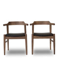 Black Leather Dining Chair (Set of 2) L9155