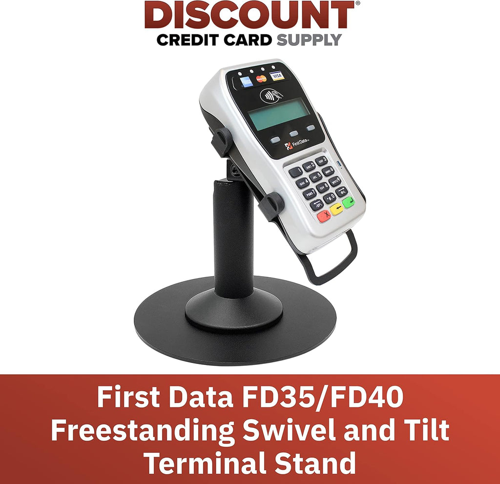 Black Freestanding Swivel and Tilt Terminal Stand, Pack of 2 V782