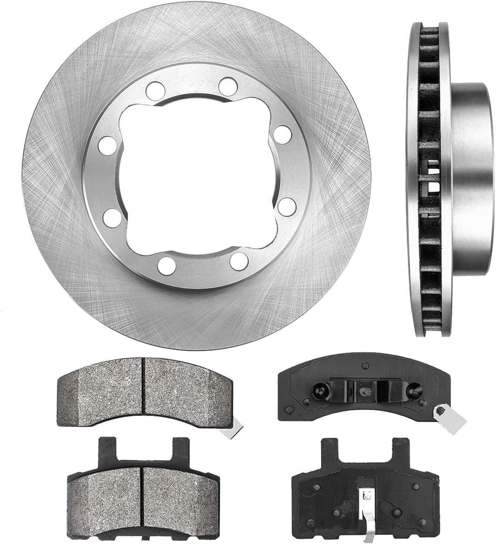 8 Lug Brake Disc Rotors with Metallic Brake Pads C6179