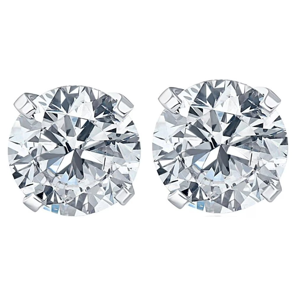 14K Gold Diamond Stud Earrings G3065