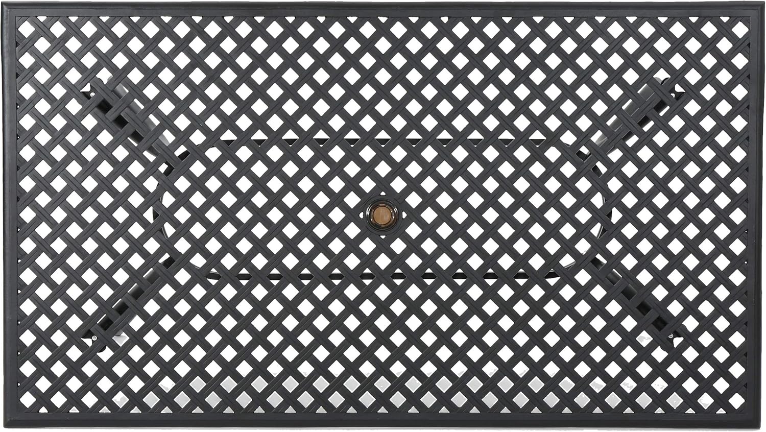 Black Sand Cast Aluminum Rectangle Table D2185