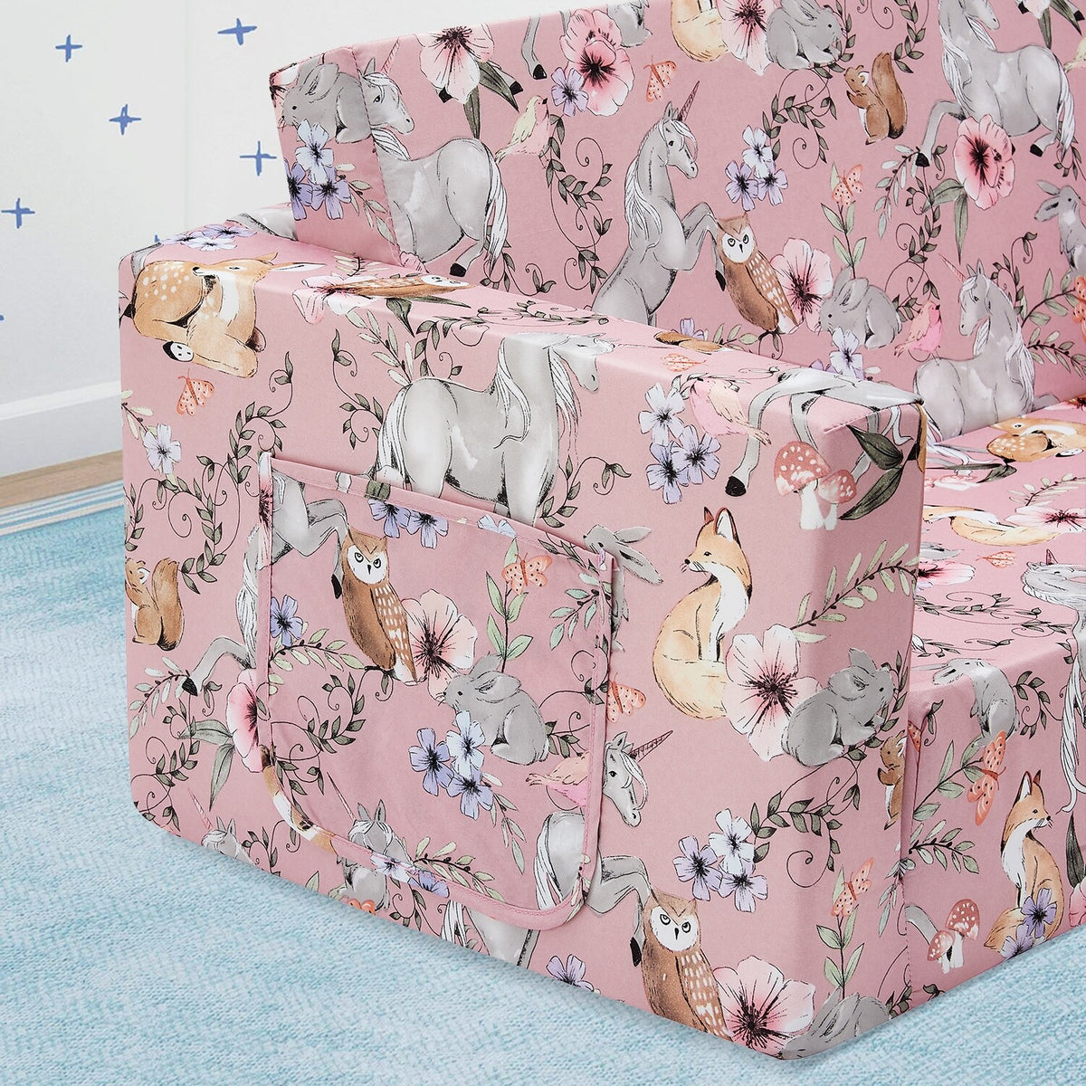 Pink Rainbow 2-in-1 Convertible Sofa Lounger P961115