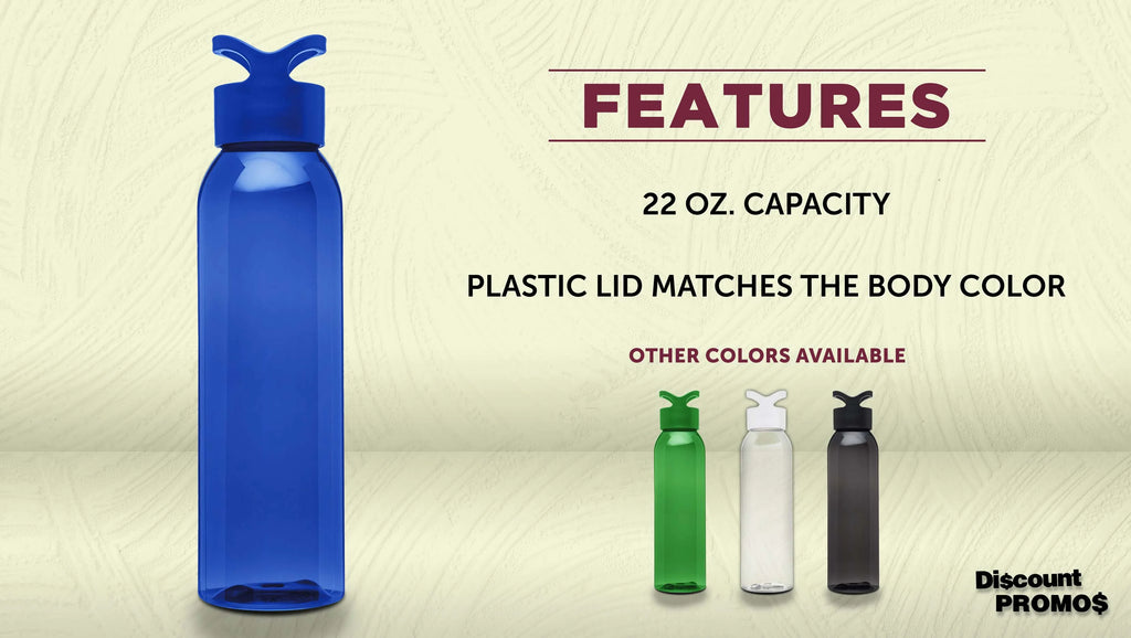 Blue 22 Oz. Tritan Plastic Water Bottles Set of 10 C554704