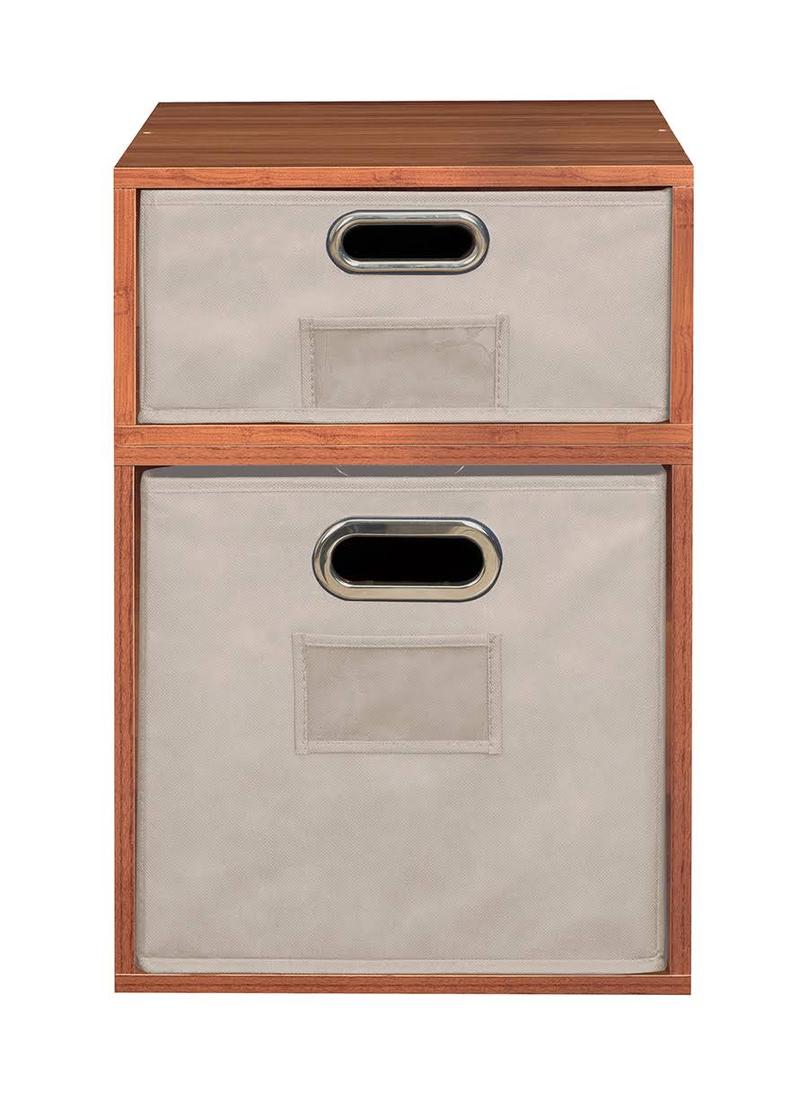 1 Half Cube/1 Full Cube Storage Set with Foldable Storage Bins V223994