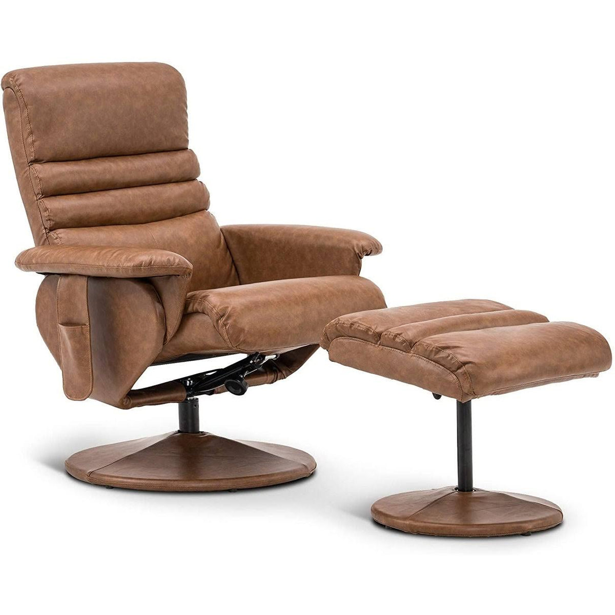 Saddle Swivel Massage Recliner Chair with Ottoman Z339