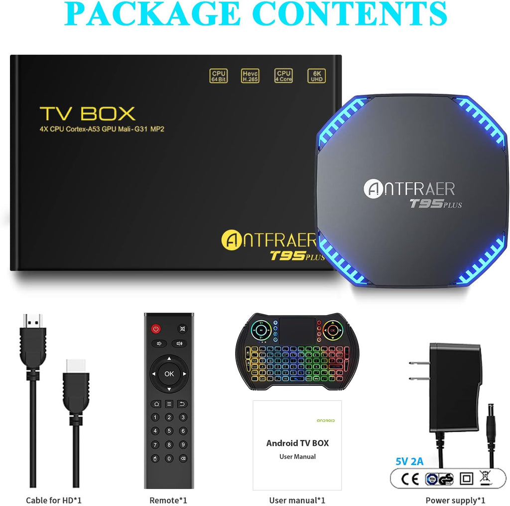 Android TV Box 4GB RAM 32GB ROM with RK3566 Quad-Core I283