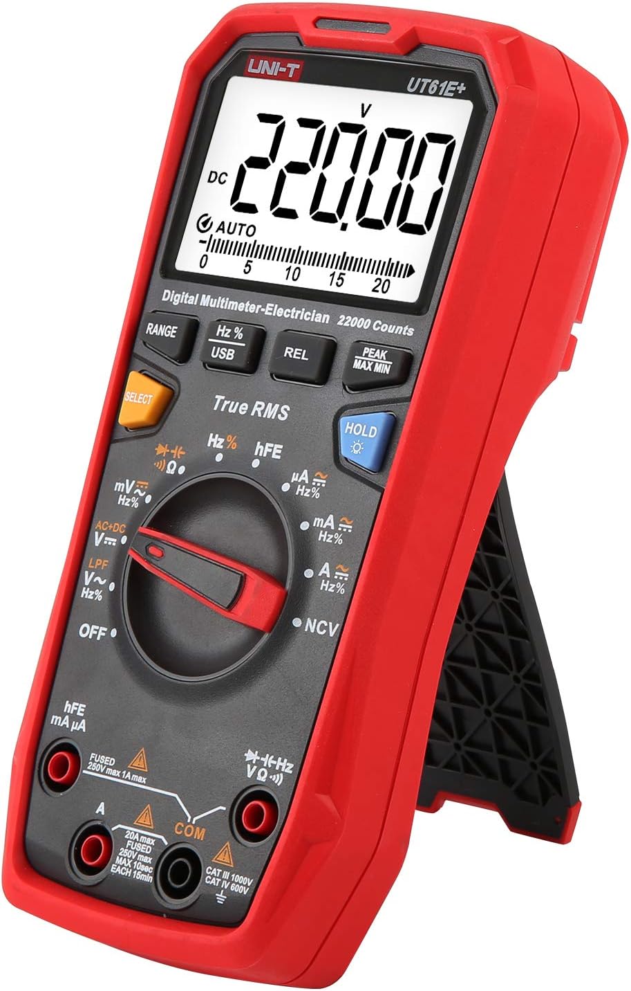 Digital Multimeter True RMS 6000 Counts 1000V AC/DC NCV Pack of 2 L39047