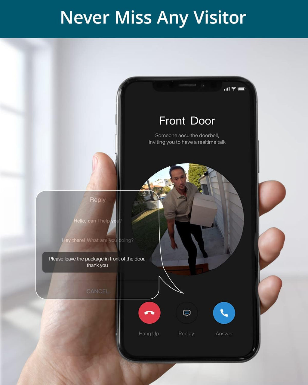 Wireless 2K Battery-Powered Video Doorbell W7985
