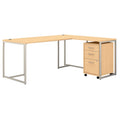 Natural Maple L Shaped Desk with Mobile File Cabinet B311677