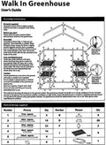 Mini Walk-In Greenhouse 3 Tiers 6 Shelves N43315
