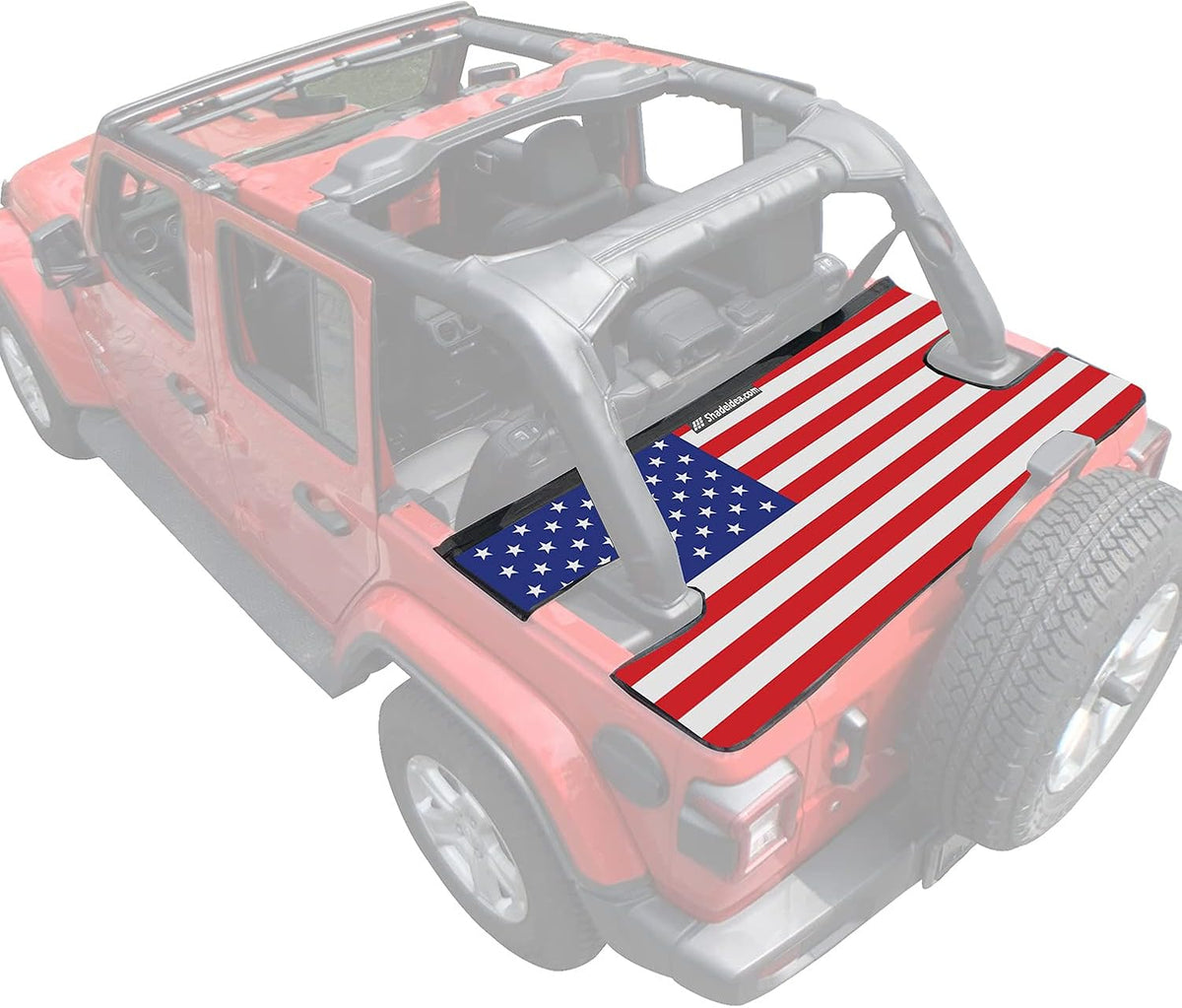 Black Vinyl Tonneau Cover for Jeep Wrangler JK Unlimited 4 Door H8265