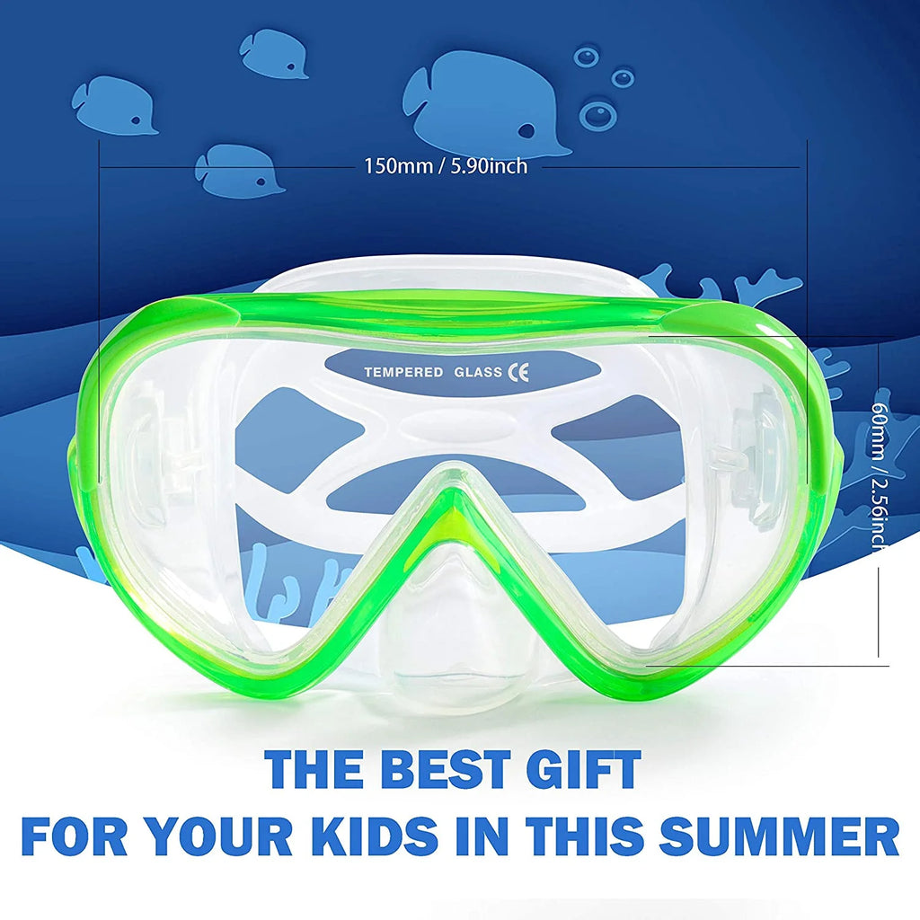 Kids Snorkel Swim Mask with Nose Cover D14770