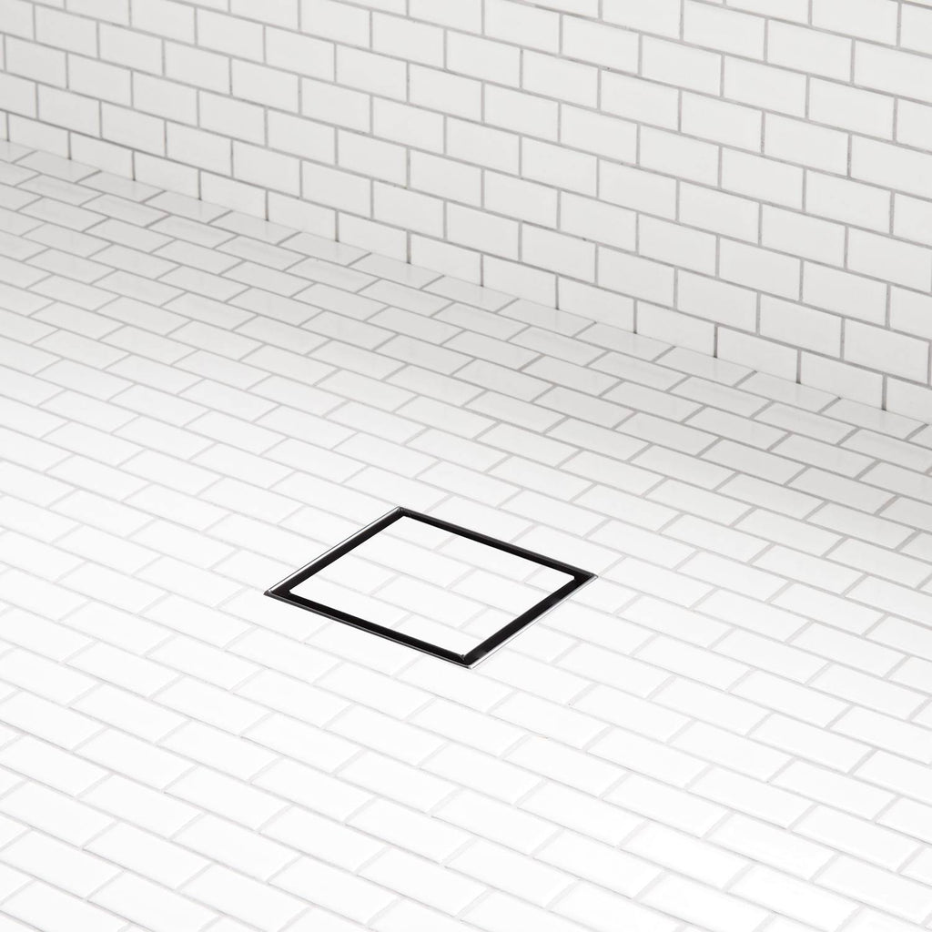 Brushed Stainless Steel Square Shower Drain F44111