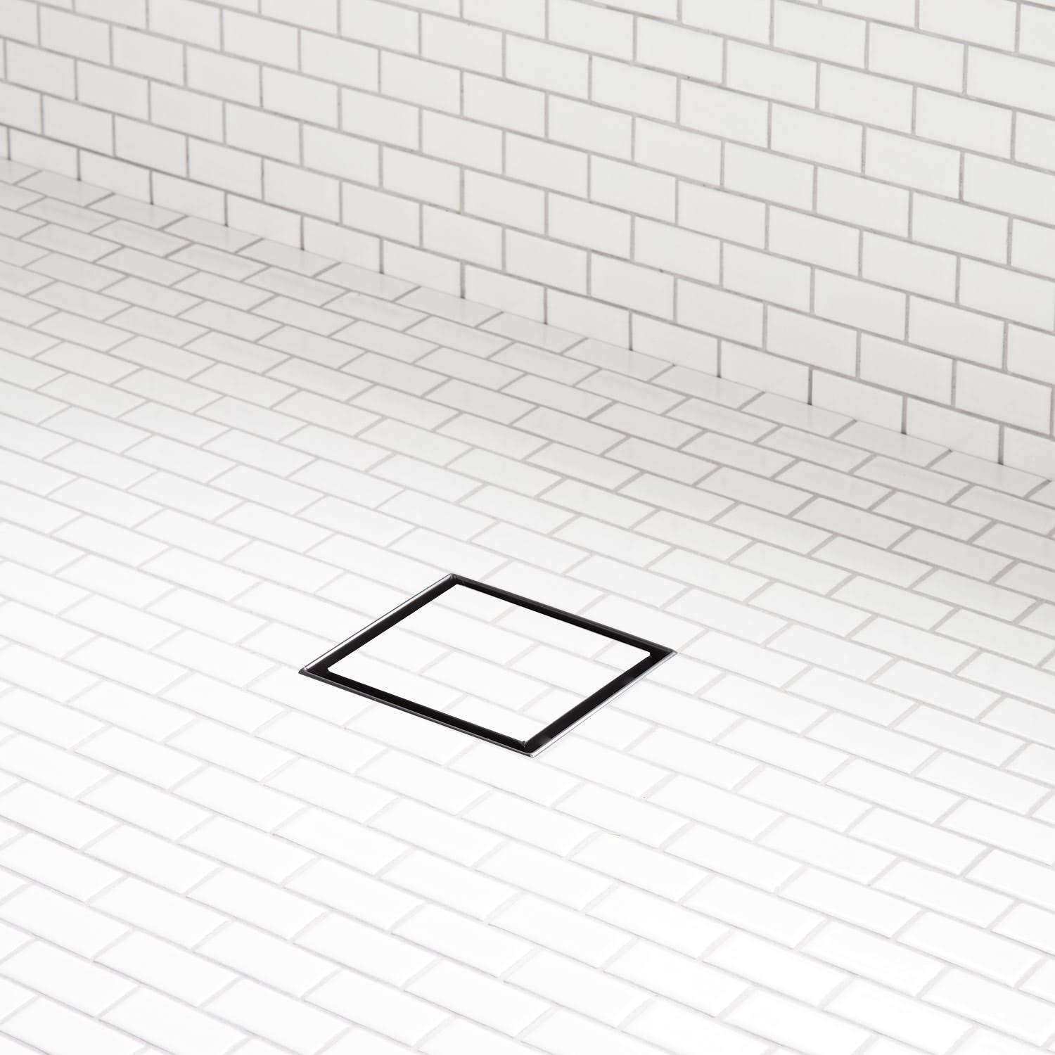 Brushed Stainless Steel Square Shower Drain F44111