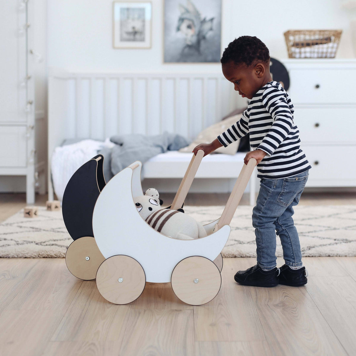 Toy Pram with Blackboard D241202