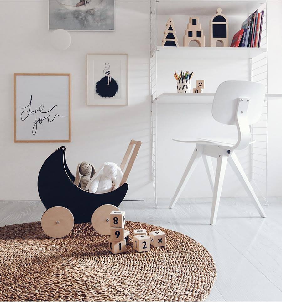 Toy Pram with Blackboard D241202