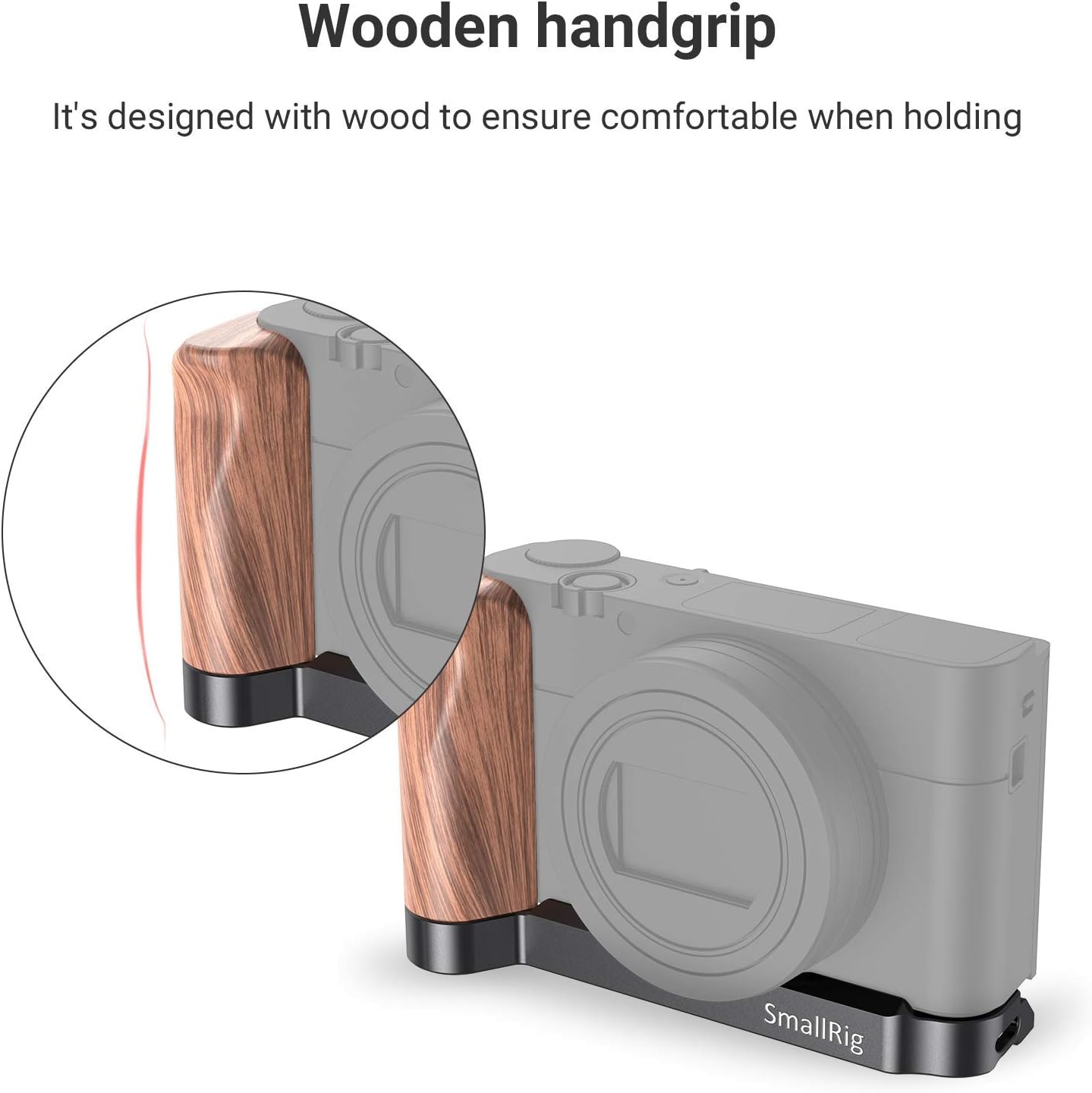Wooden Grip L-Shape Bracket for RX100 Camera F216