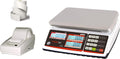Price Computing Scale with Pole Display, 12lb Capacity, 0.002lb Readability, Thermal Label Printer, 1 Case of Labels Z915522