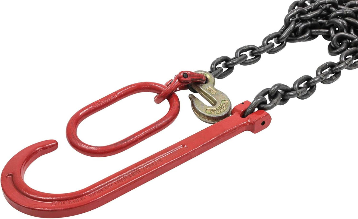 Tow Recovery Chain with 15" J-Hook & Eye Cradle Grab Hook N237247