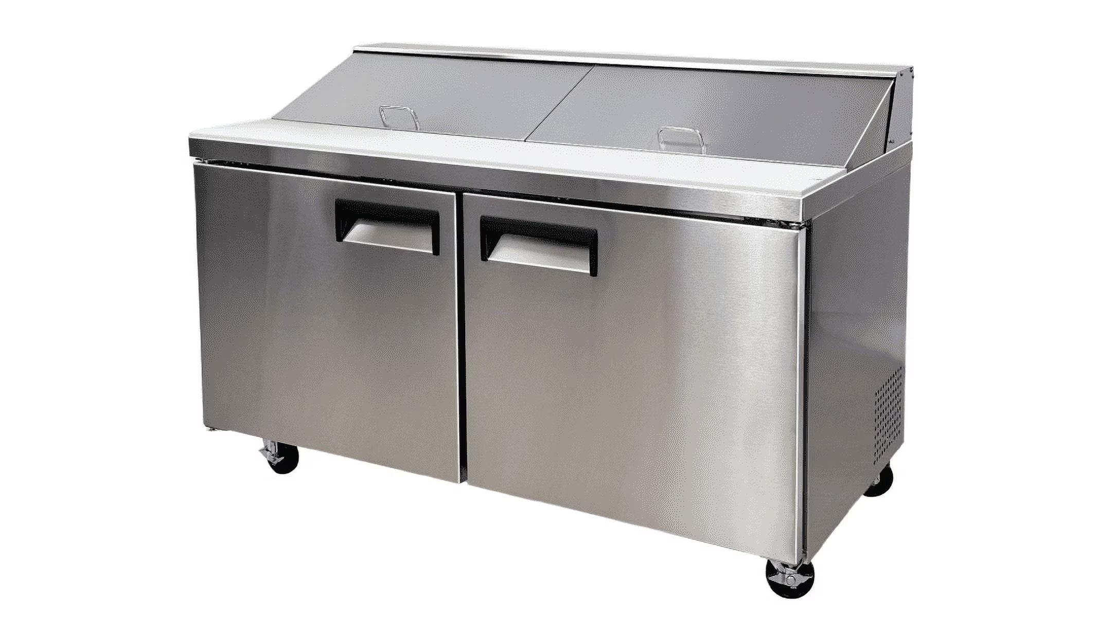 60 in. Commercial Two Door Sandwich Prep Table Refrigerator, 15 Cu. ft. P42884