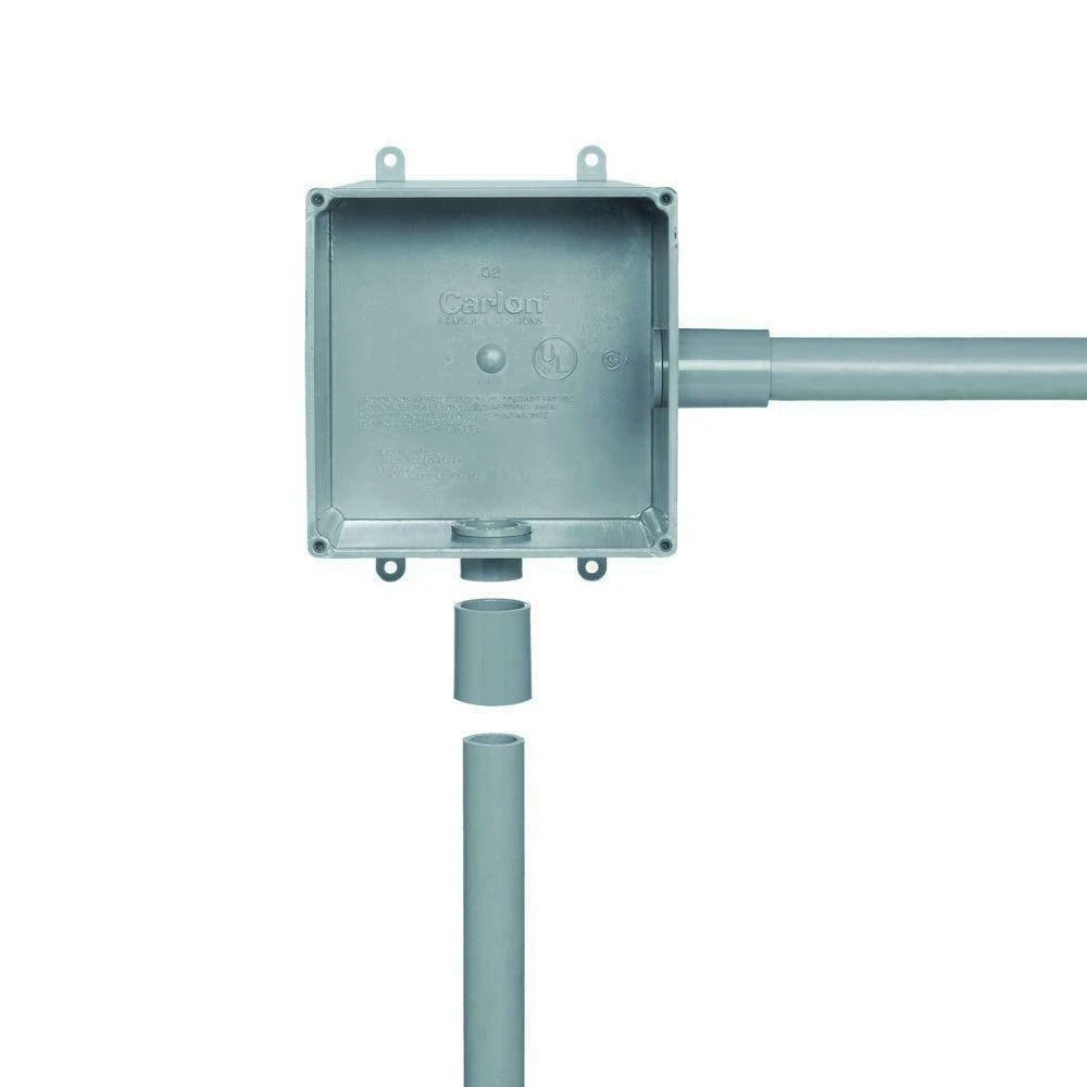 Gray PVC Junction Box (Case of 3) W6153