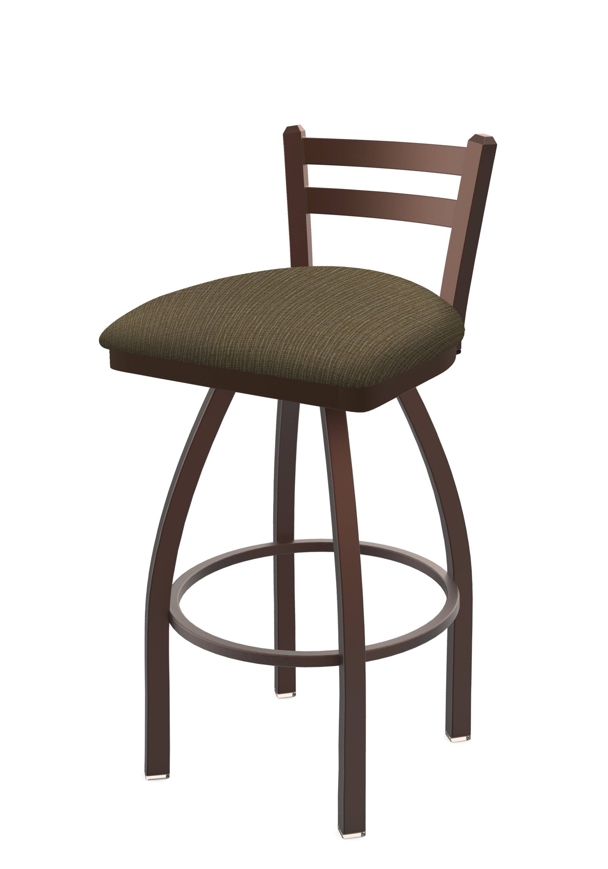 30x22 Low Back Swivel Bar Stool with Bronze Finish and Graph Cork Seat X473