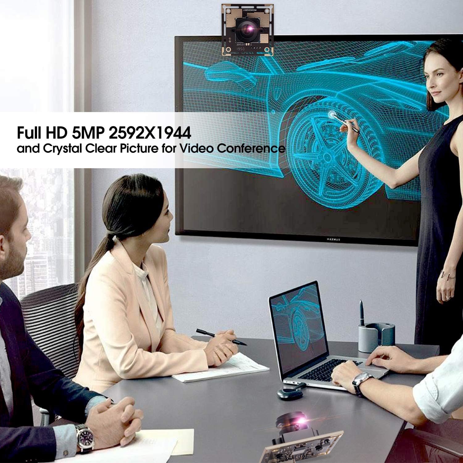 5 Megapixel USB Camera Module with 170 Degree Fisheye Lens Wide Angle HD H640139