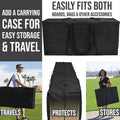 Black and Gold Cornhole Board Set with Carrying Case C7733