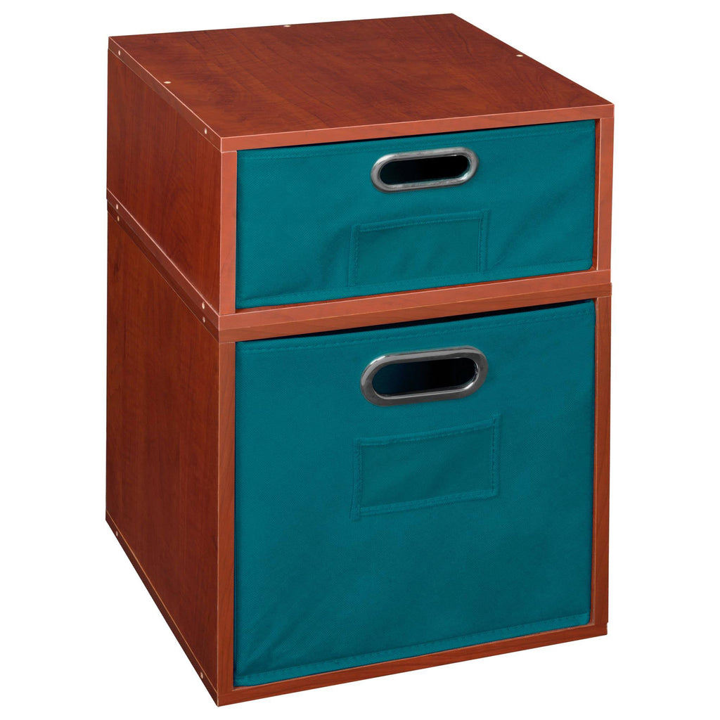 1 Half Cube/1 Full Cube Storage Set with Foldable Storage Bins V223994