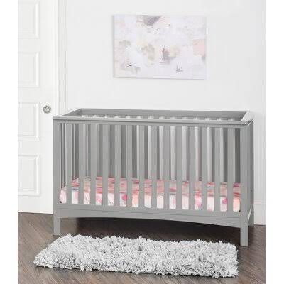Cool Gray 4-in-1 Convertible Crib V3624