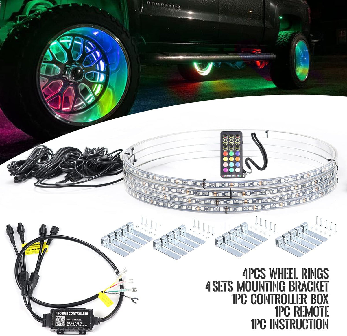 17inch Single Row Wheel Ring Light Kit -4PCS X654