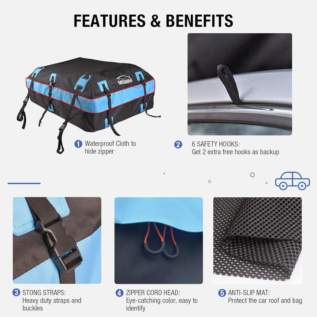 21 Cubic Feet Waterproof Car Roof Bag O75765