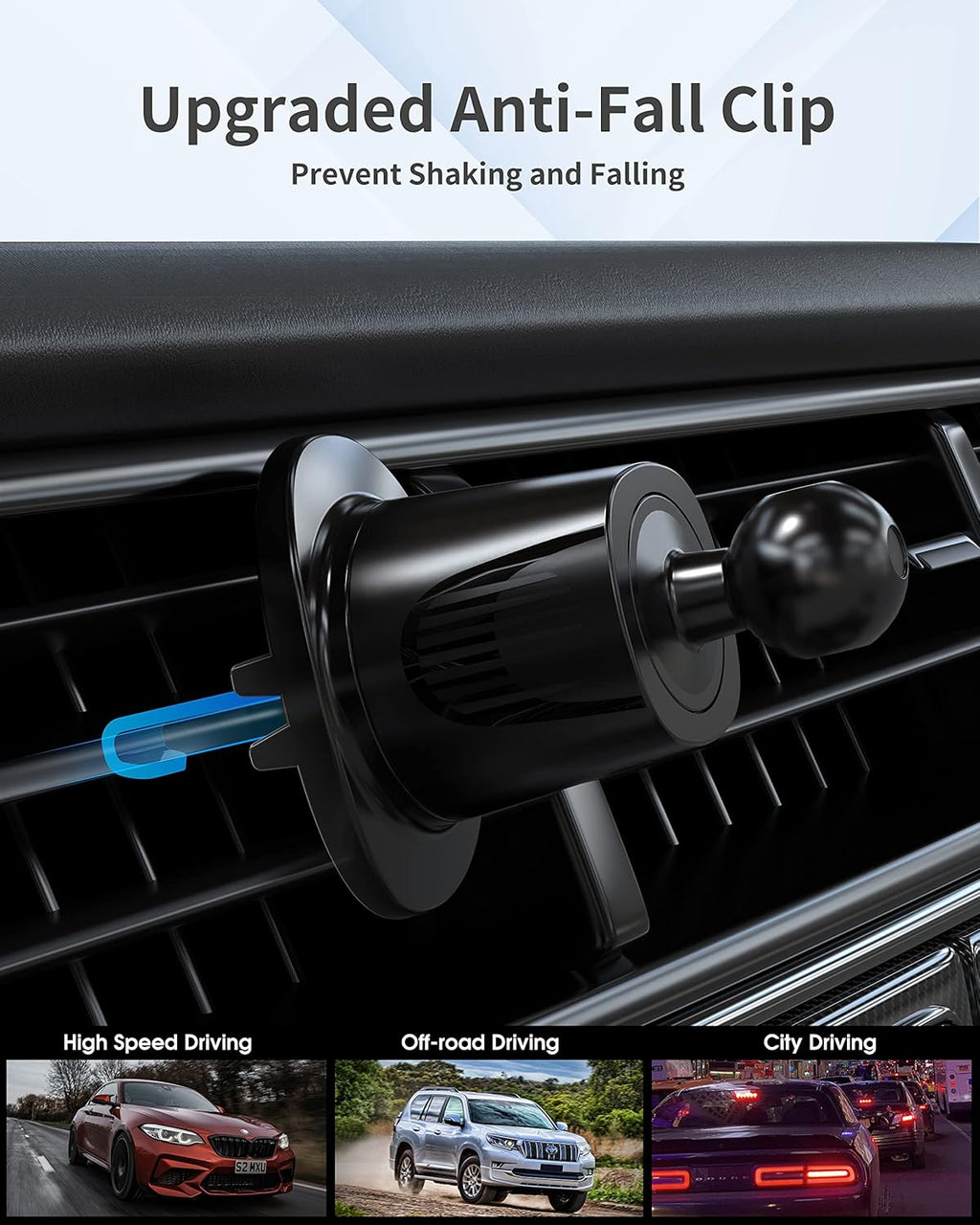 Universal Air Vent Clip Car Mount with Joint Ball Pack of 2 S7861