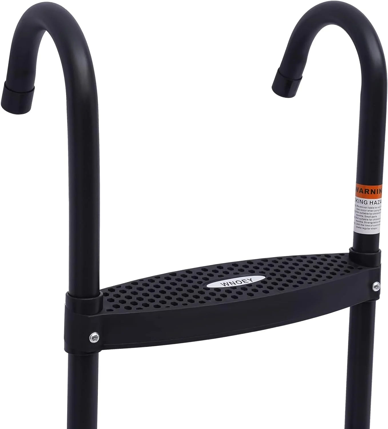 Black Trampoline Ladder 3 Wide with Anti-Slip Steps Steel 14X42in U814921