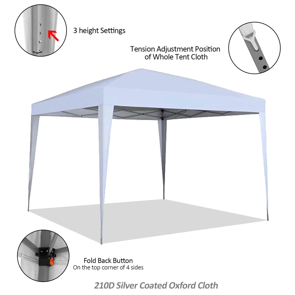 3 x 3m Four Sides Waterproof Tent White Y313