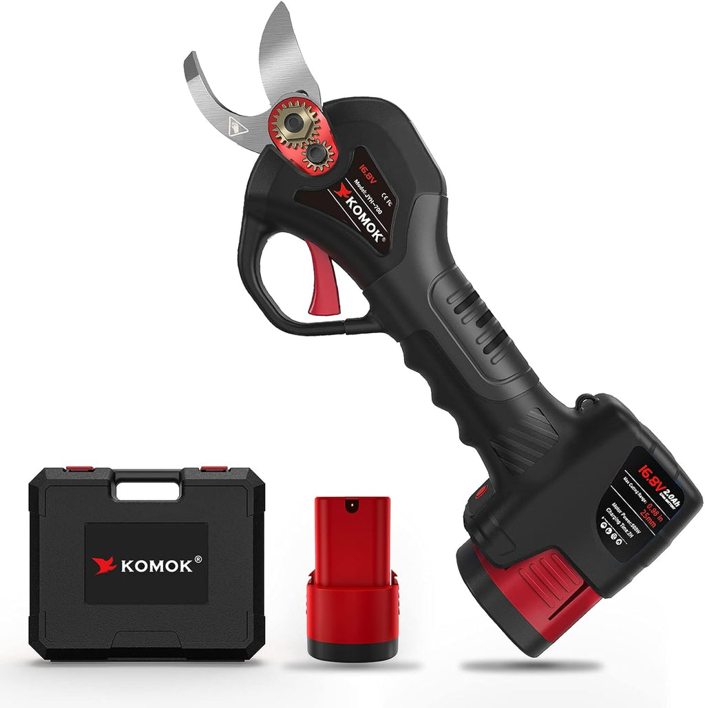 Electric Pruning Shears, Cordless Branch Cutter, 2PCS 2Ah Battery, MAX 1" Cutting Capacity M190