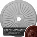 33 1/8x22OD x 3 1/2x22ID x 1 3/8x22P Hand-Painted Brushed Mahogany Ceiling Medallion X330150