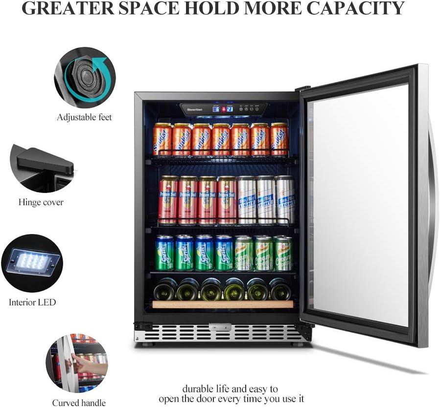 24 Inch 110 Cans Built-in Beverage Cooler Refrigerator A2541