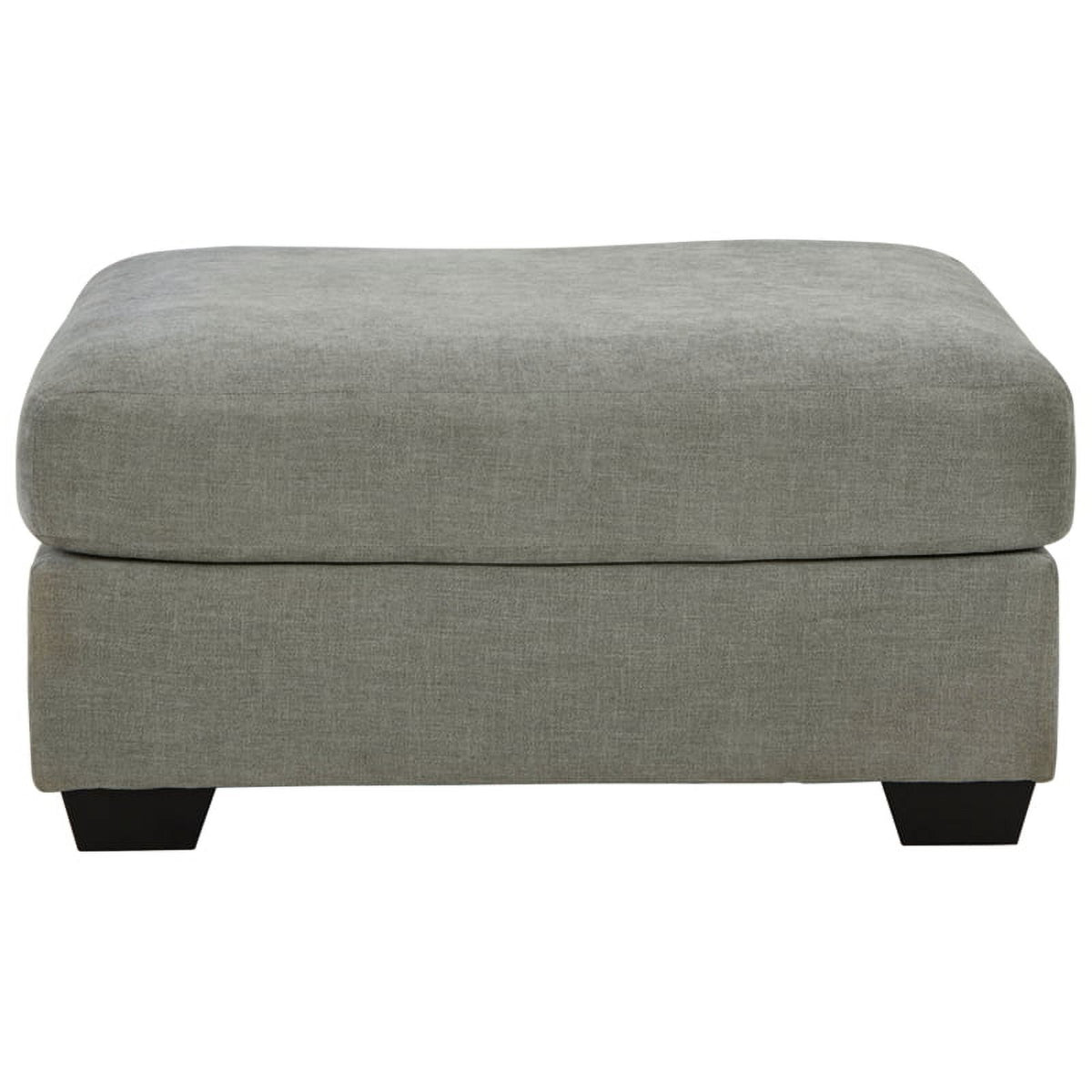 Gray & Black Fabric Oversized Accent Ottoman E3685