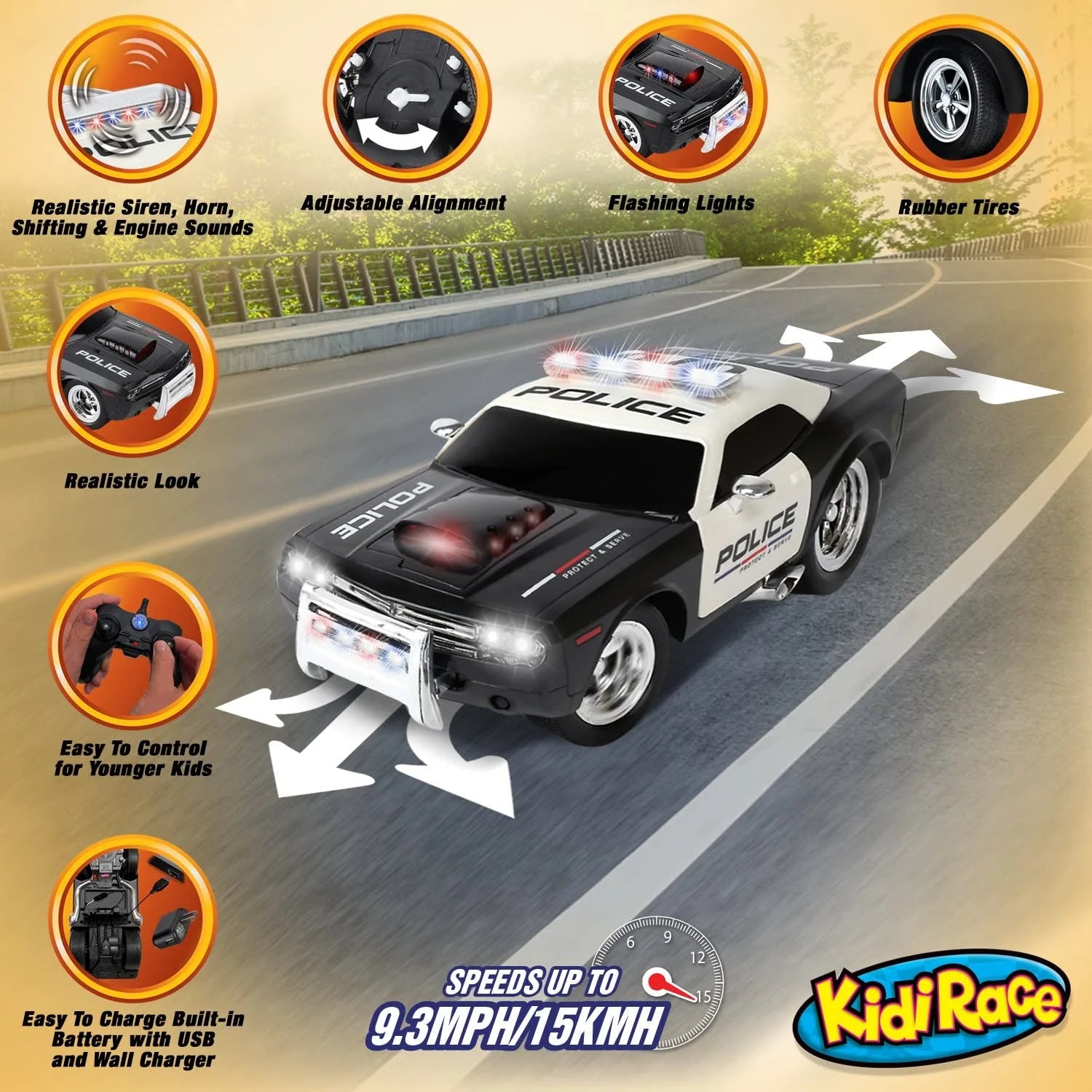 RC Remote Control Police Car E6235