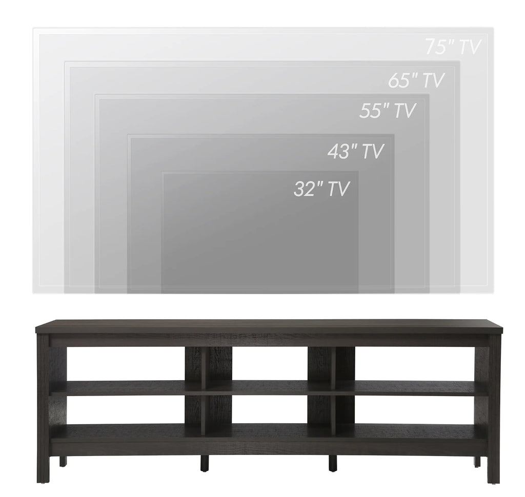 Black TV Stand with 6 Storage Y40987